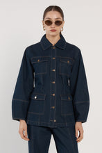 Load image into Gallery viewer, Wren Denim Sculpted Jacket - Indigo