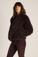Load image into Gallery viewer, Wynn Cropped Fur Jacket - Chocolate