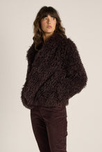 Load image into Gallery viewer, Wynn Cropped Fur Jacket - Chocolate