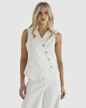 Load image into Gallery viewer, Marza Denim Vest - Bone Wash