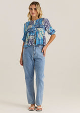 Load image into Gallery viewer, Isra Peplum Blouse - Sea Meadow