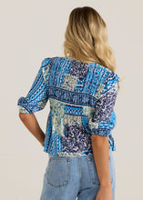 Load image into Gallery viewer, Isra Peplum Blouse - Sea Meadow