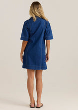 Load image into Gallery viewer, Sylvia Denim Wrap Dress - Classic Blue Wash