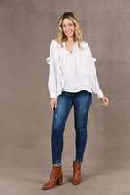Load image into Gallery viewer, Mayan Frill Blouse - Salt