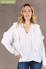 Load image into Gallery viewer, Mayan Frill Blouse - Salt
