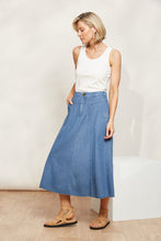 Load image into Gallery viewer, Playa Midi Skirt - Denim