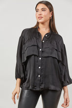 Load image into Gallery viewer, Romance Ruffle Blouse - Onyx