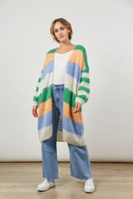 Load image into Gallery viewer, Serene Stripe Cardigan - Meadow Stripe - OSFM