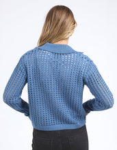 Load image into Gallery viewer, Clover Knit Cardi - Coronet Blue