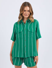 Load image into Gallery viewer, Circuit Shirt - Bright Green/White Stripe