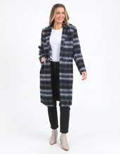 Load image into Gallery viewer, Bennett Coat - Choc & Blue Check