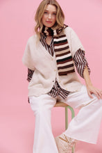 Load image into Gallery viewer, Valenza Knit Vest - Natural & Mint