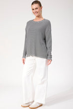 Load image into Gallery viewer, Levi Stripe Long Sleeve Tshirt - Latte & Black