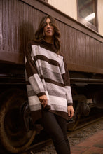 Load image into Gallery viewer, Louise Stripe Knit - Chocolate W White Stripe
