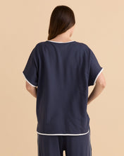 Load image into Gallery viewer, Clara Tee - Petrol/White