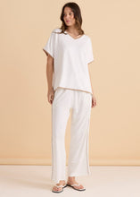 Load image into Gallery viewer, Clara Tee - White/Beige