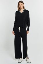 Load image into Gallery viewer, Makenna Polo Sweater - Black