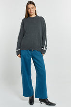 Load image into Gallery viewer, Contrast Stitch Sweater - Charcoal