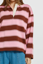 Load image into Gallery viewer, Roland Rugby Top - Pink/Choc