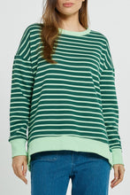 Load image into Gallery viewer, Tide Sweatshirt - Dark Green/Green Strip