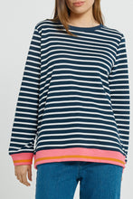 Load image into Gallery viewer, Tyra Sweat - Navy/White Stripe