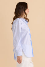 Load image into Gallery viewer, Stevie Shirt - Blue Stripe Contrast