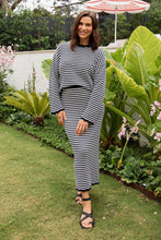 Load image into Gallery viewer, Rosie Stripe Skirt - Navy/White