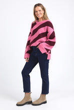 Load image into Gallery viewer, Sage Diagonal Stripe Knit - Pink/Merlot