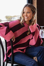 Load image into Gallery viewer, Sage Diagonal Stripe Knit - Pink/Merlot