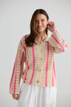 Load image into Gallery viewer, Harbour Cardigan - Pink Stripe