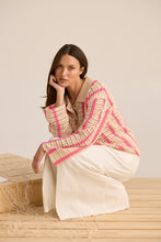 Load image into Gallery viewer, Harbour Cardigan - Pink Stripe