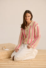 Load image into Gallery viewer, Harbour Cardigan - Pink Stripe