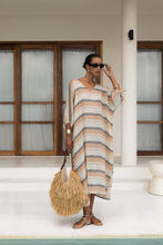 Load image into Gallery viewer, Praiano Midi Kaftan – Stripe