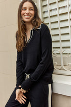 Load image into Gallery viewer, Makenna Polo Sweater - Black