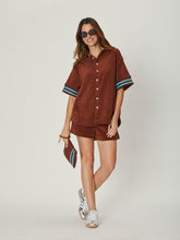 Load image into Gallery viewer, Stephanie Towelling Shirt - Brown