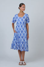 Load image into Gallery viewer, Cotton Dress - Bluebell & White