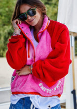 Load image into Gallery viewer, Weekend Cozy Button Sweat - Hot Pink
