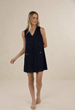 Load image into Gallery viewer, Ivy Denim Shift Dress - Dark Blue