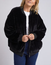Load image into Gallery viewer, Blaze Fur Bomber - Black