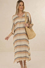 Load image into Gallery viewer, Praiano Midi Kaftan – Stripe