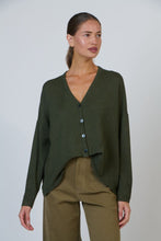 Load image into Gallery viewer, V-Neck Cardigan - Noir & Moss