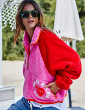 Load image into Gallery viewer, Weekend Cozy Button Sweat - Hot Pink