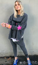 Load image into Gallery viewer, Charcoal Slouchy Waffle Top