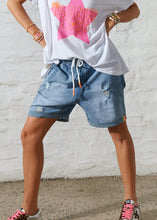 Load image into Gallery viewer, Slouchy Shorts - Denim, Black, Stonewash Green & Stonewash Blue