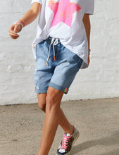 Load image into Gallery viewer, Slouchy Shorts - Denim, Black, Stonewash Green & Stonewash Blue