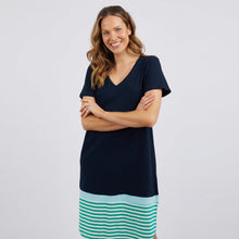 Load image into Gallery viewer, Draw the Line Tee Dress - Navy
