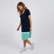 Load image into Gallery viewer, Draw the Line Tee Dress - Navy
