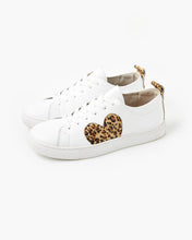Load image into Gallery viewer, Heart Leather Sneaker - Leopard Pony