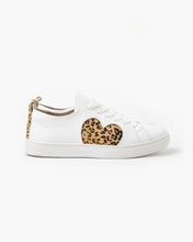 Load image into Gallery viewer, Heart Leather Sneaker - Leopard Pony