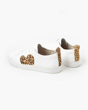 Load image into Gallery viewer, Heart Leather Sneaker - Leopard Pony